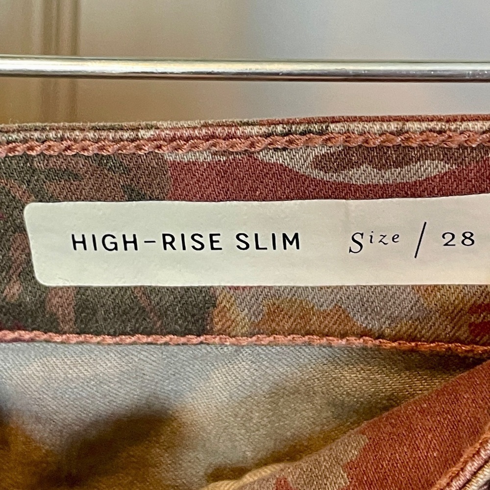 Anthropologie NWT 28 Pilcro and the Letterpress high rise slim floral jeans - Picture 4 of 8